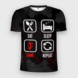 Мужская спорт-футболка Eat, sleep, Doom, repeat