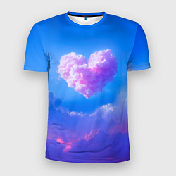 Мужская спорт-футболка Облако в форме сердца