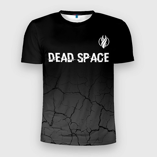 Мужская спорт-футболка Dead Space glitch на темном фоне: символ сверху / 3D-принт – фото 1