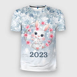 Мужская спорт-футболка Зайка в венке 2023