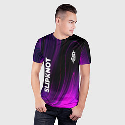 Футболка спортивная мужская Slipknot violet plasma, цвет: 3D-принт — фото 2