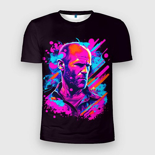 Мужская спорт-футболка Jason Statham - pop art / 3D-принт – фото 1