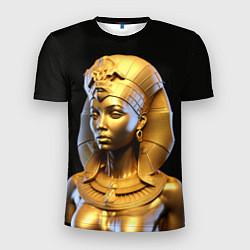 Футболка спортивная мужская Нейросеть - золотая египетская богиня, цвет: 3D-принт