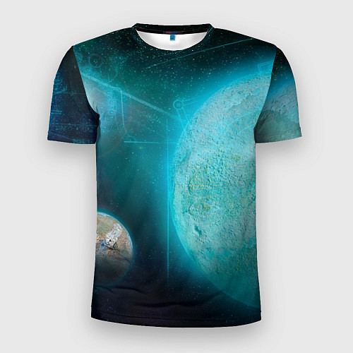 Мужская спорт-футболка Космос и планеты / 3D-принт – фото 1