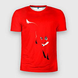 Футболка спортивная мужская Красная лиса, цвет: 3D-принт