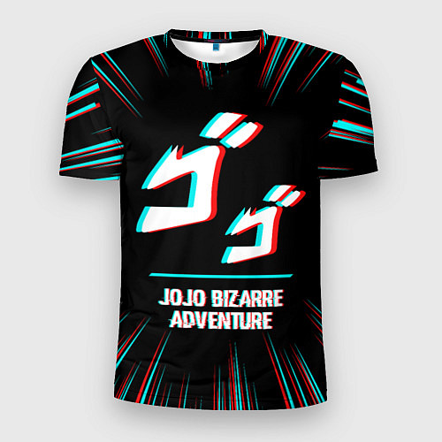 Мужская спорт-футболка Символ JoJo Bizarre Adventure в стиле glitch на те / 3D-принт – фото 1