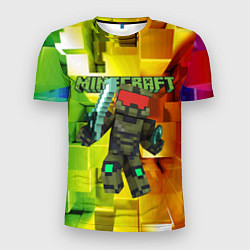 Футболка спортивная мужская Minecraft - Мастер Чиф, цвет: 3D-принт