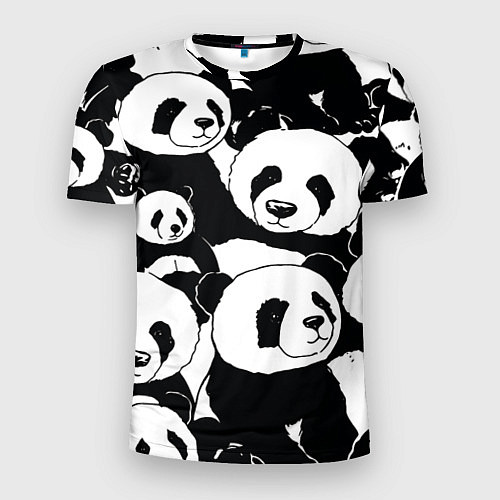 Мужская спорт-футболка С пандами паттерн / 3D-принт – фото 1