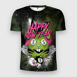 Мужская спорт-футболка Geen rabbit happy new year