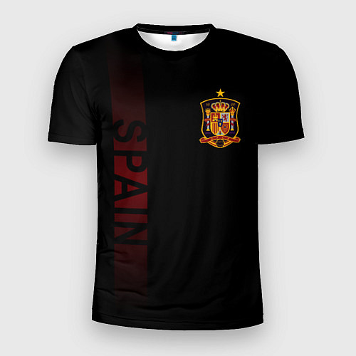 Мужская спорт-футболка Сборная Испании боковая полоса / 3D-принт – фото 1