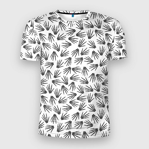 Мужская спорт-футболка Ладонь скелета / 3D-принт – фото 1