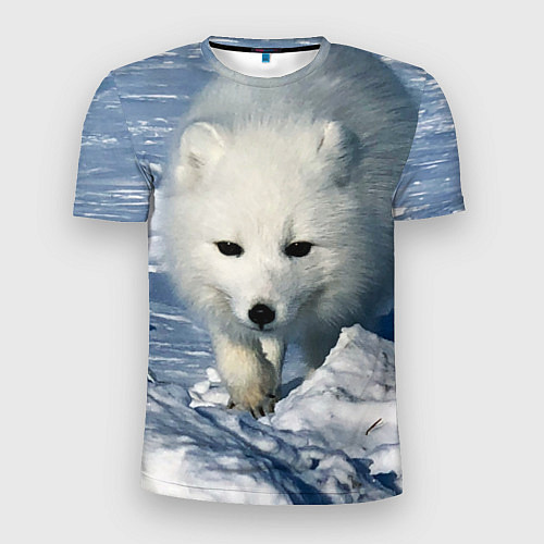 Мужская спорт-футболка Песец / 3D-принт – фото 1