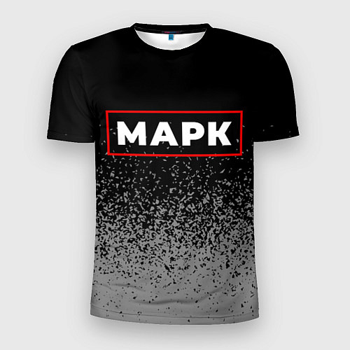 Мужская спорт-футболка Марк - в красной рамке на темном / 3D-принт – фото 1