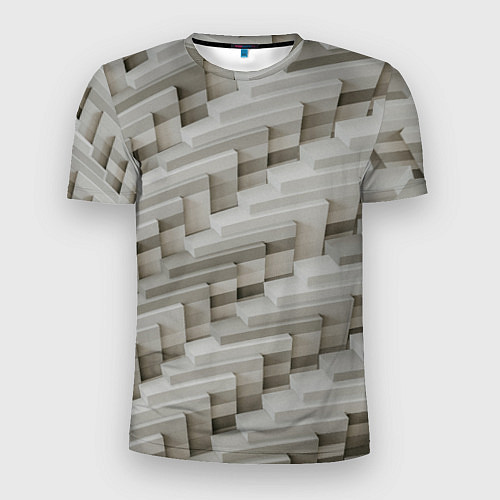 Мужская спорт-футболка Множество геометрических блоков / 3D-принт – фото 1