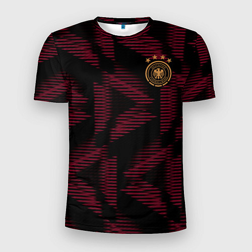 Мужская спорт-футболка Сборная Германии ЧМ 2022 выездная / 3D-принт – фото 1