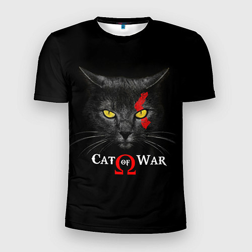 Мужская спорт-футболка Cat of war collab / 3D-принт – фото 1