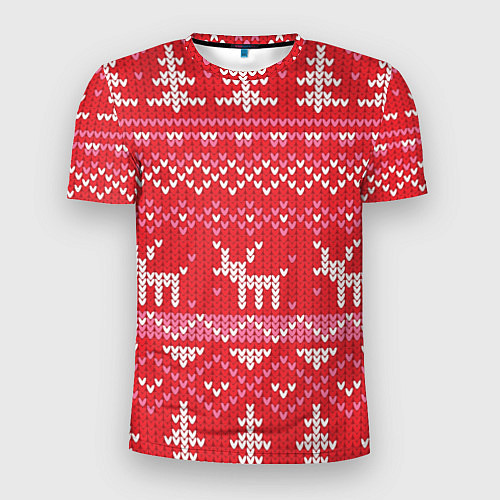 Мужская спорт-футболка Тёплые олени / 3D-принт – фото 1