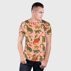 Футболка спортивная мужская Dinosaurs with gifts, цвет: 3D-принт — фото 2