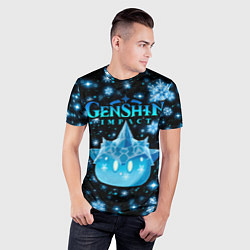 Футболка спортивная мужская Крио слайм в снежинках, цвет: 3D-принт — фото 2