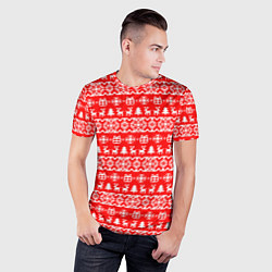 Футболка спортивная мужская New Years winter pattern, цвет: 3D-принт — фото 2