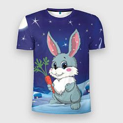 Мужская спорт-футболка Кролик с морковкой