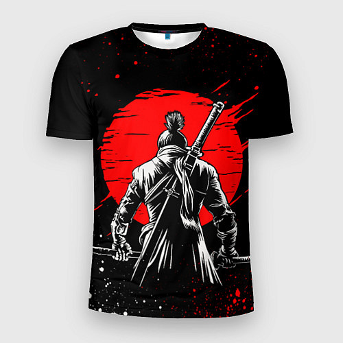 Мужская спорт-футболка Самурай - красное солнце / 3D-принт – фото 1