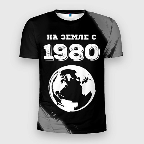 Мужская спорт-футболка На Земле с 1980: краска на темном / 3D-принт – фото 1