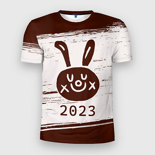 Мужская спорт-футболка НГ Кролик рисованный на светлом / 3D-принт – фото 1