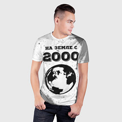 Футболка спортивная мужская На Земле с 2000: краска на светлом, цвет: 3D-принт — фото 2