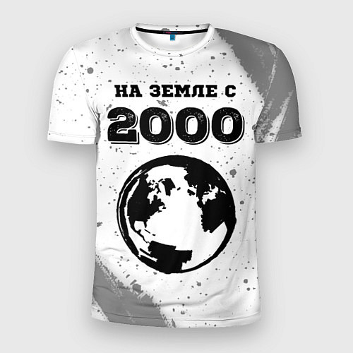 Мужская спорт-футболка На Земле с 2000: краска на светлом / 3D-принт – фото 1