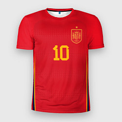 Мужская спорт-футболка Педри ЧМ 2022 сборная Испании