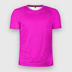 Футболка спортивная мужская Розовый фуксиевый текстурированный, цвет: 3D-принт
