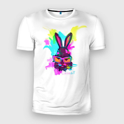 Мужская спорт-футболка Rabbit casuall / 3D-принт – фото 1