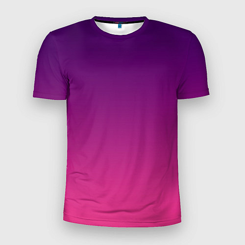 Мужская спорт-футболка Фиолетово малиновый градиент / 3D-принт – фото 1