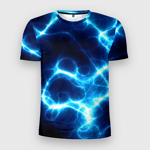 Мужская спорт-футболка Молния грозовая - электрические разряды / 3D-принт – фото 1