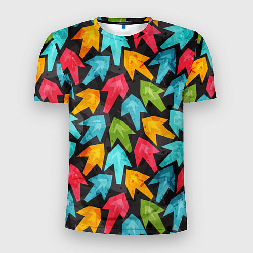 Мужская спорт-футболка Разноцветные стрелы / 3D-принт – фото 1