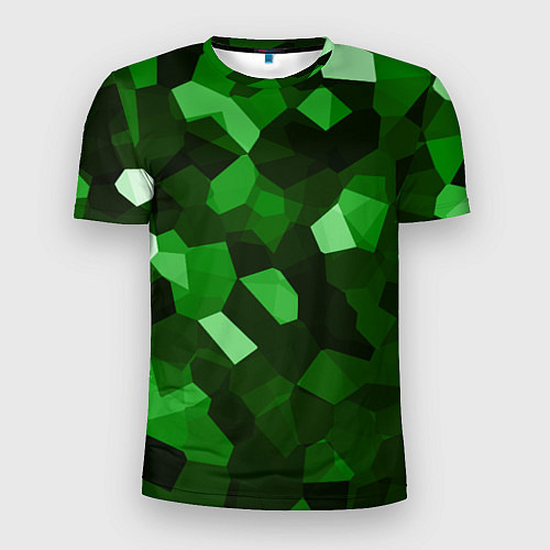 Мужская спорт-футболка Коллекция зеленых изумрудов / 3D-принт – фото 1