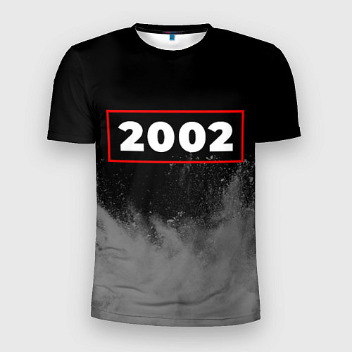 Мужская спорт-футболка 2002 - в красной рамке на темном / 3D-принт – фото 1