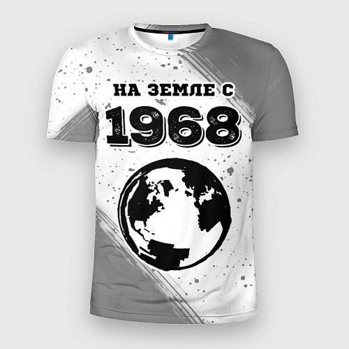 Мужская спорт-футболка На Земле с 1968: краска на светлом / 3D-принт – фото 1