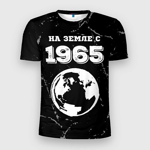 Мужская спорт-футболка На Земле с 1965: краска на темном / 3D-принт – фото 1