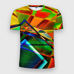 Футболка спортивная мужская Разноцветное стекло, цвет: 3D-принт
