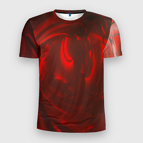 Мужская спорт-футболка Темно красные волны / 3D-принт – фото 1