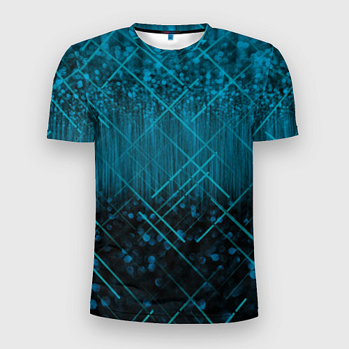 Мужская спорт-футболка Темно фиолетовые пузыри / 3D-принт – фото 1
