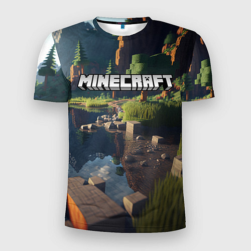 Мужская спорт-футболка Minecraft real life / 3D-принт – фото 1