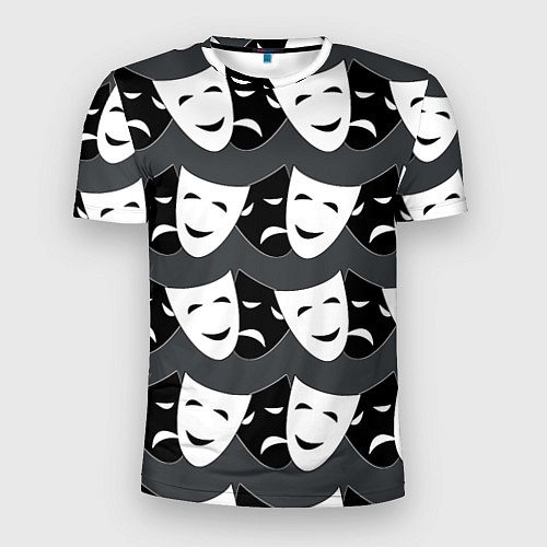 Мужская спорт-футболка Две маски / 3D-принт – фото 1