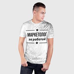 Футболка спортивная мужская Маркетолог за работой - на светлом фоне, цвет: 3D-принт — фото 2