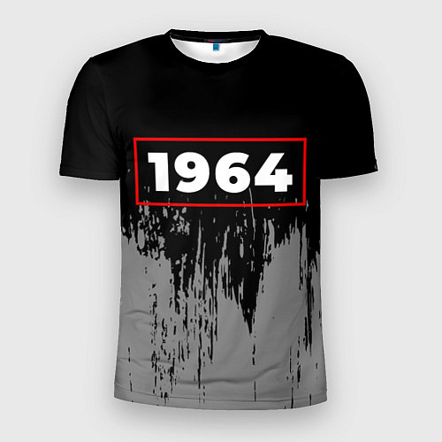 Мужская спорт-футболка 1964 - в красной рамке на темном / 3D-принт – фото 1