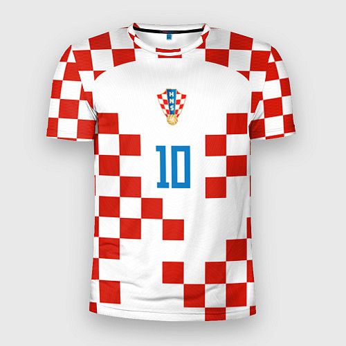 Мужская спорт-футболка Лука Модрич форма сборной Хорватии / 3D-принт – фото 1