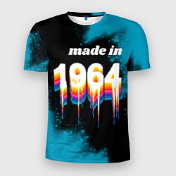 Мужская спорт-футболка Made in 1964: liquid art