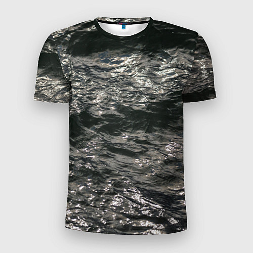 Мужская спорт-футболка Солнечный свет на текстуре воды / 3D-принт – фото 1